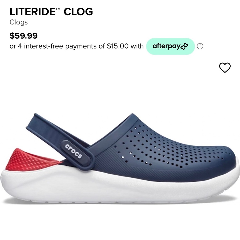 NWT Crocs Literide Clog; Mens size 8 Womens size 10